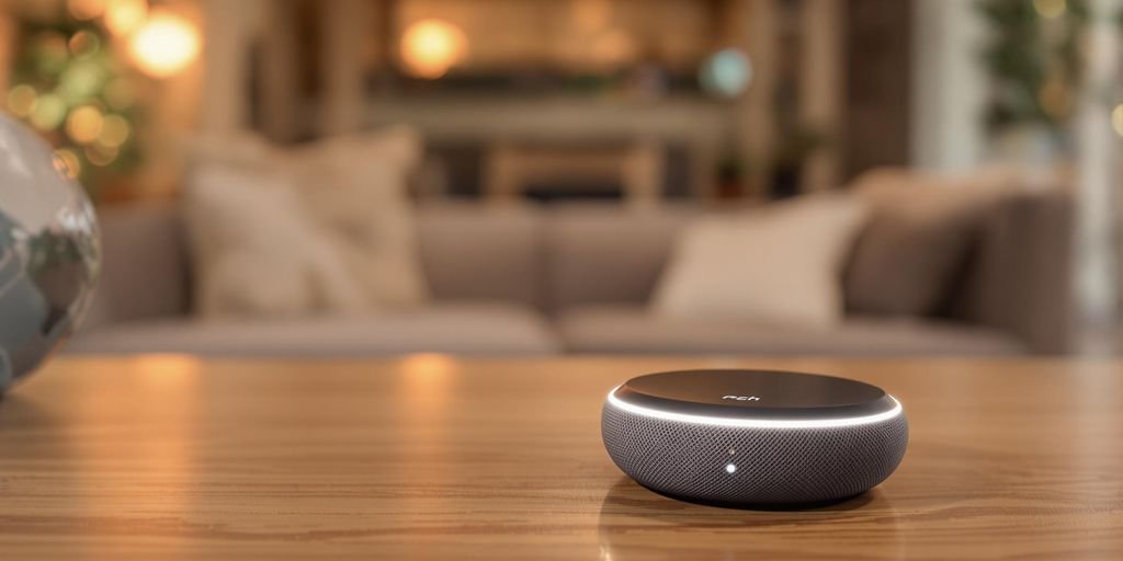 Modernes Smart-Home-Gehäuse, vernetztes Zuhause, komfortable Atmosphäre
