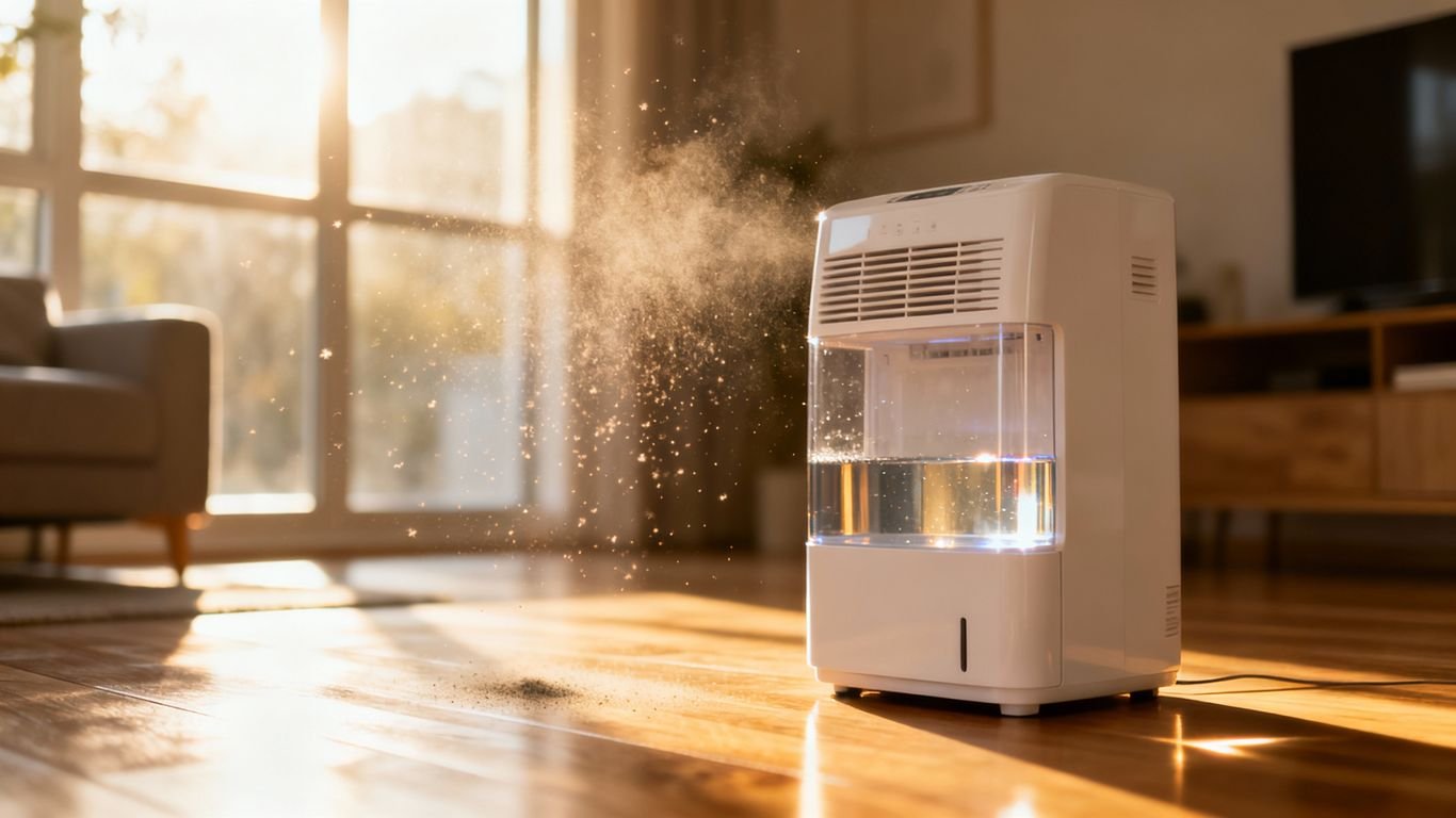 Dehumidifier in a modern living room