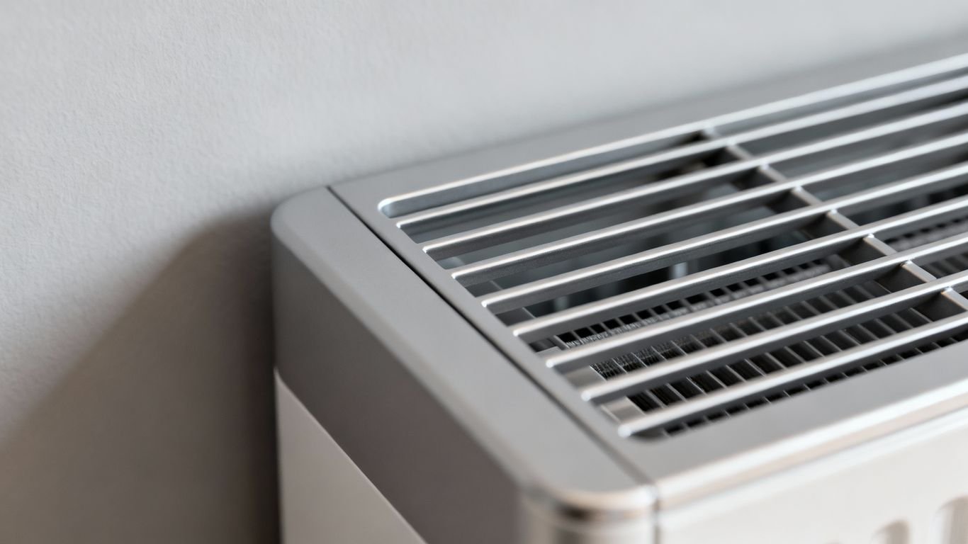 Modern fan coil unit for heating and air conditioning.