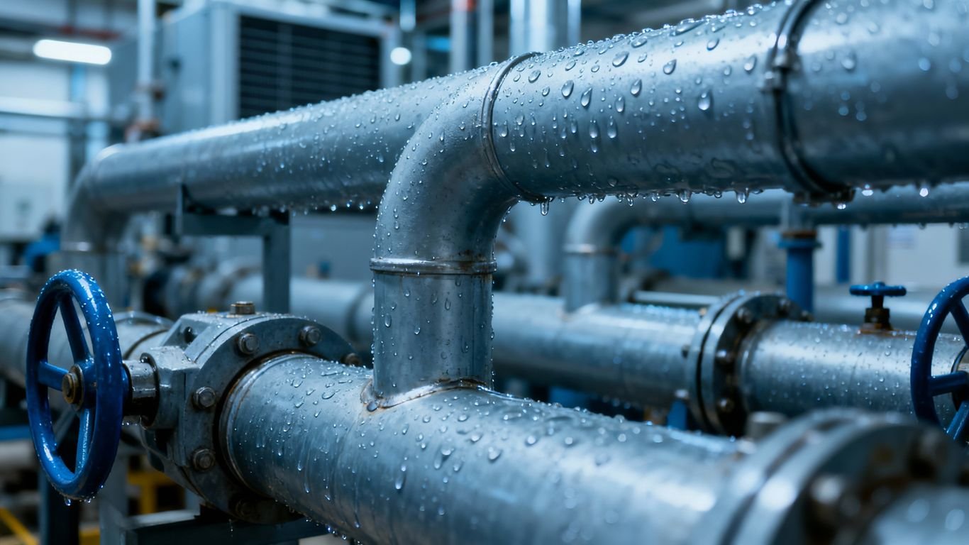 Tuberías y válvulas para agua helada en sistemas HVAC