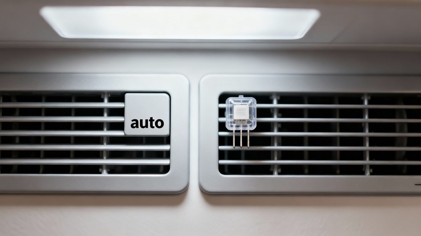 Due bocchette di ventilazione auto e igroregolabili affiancate