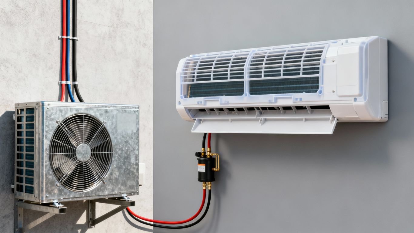 Unité extérieure et intérieure d'un système split