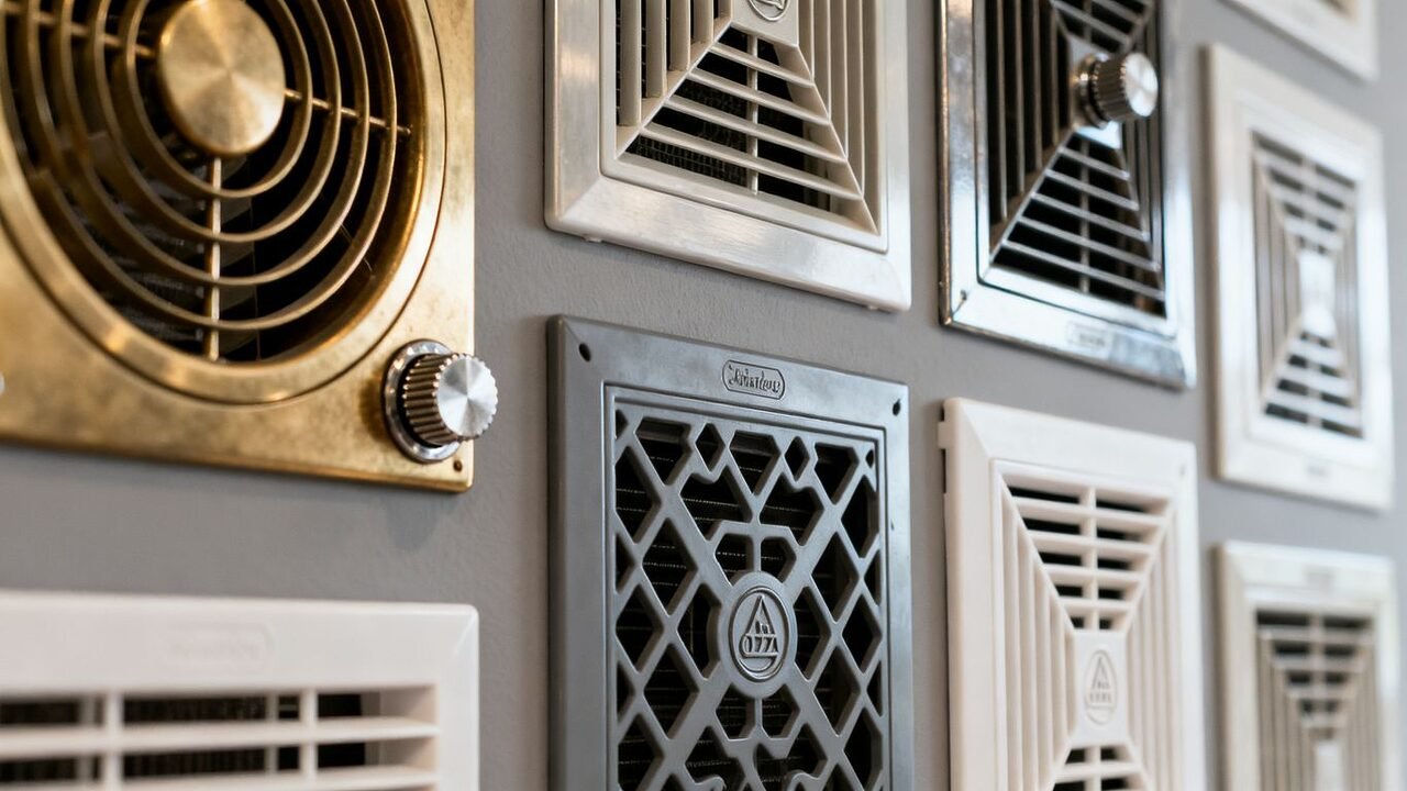 Different types of vents and their settings.